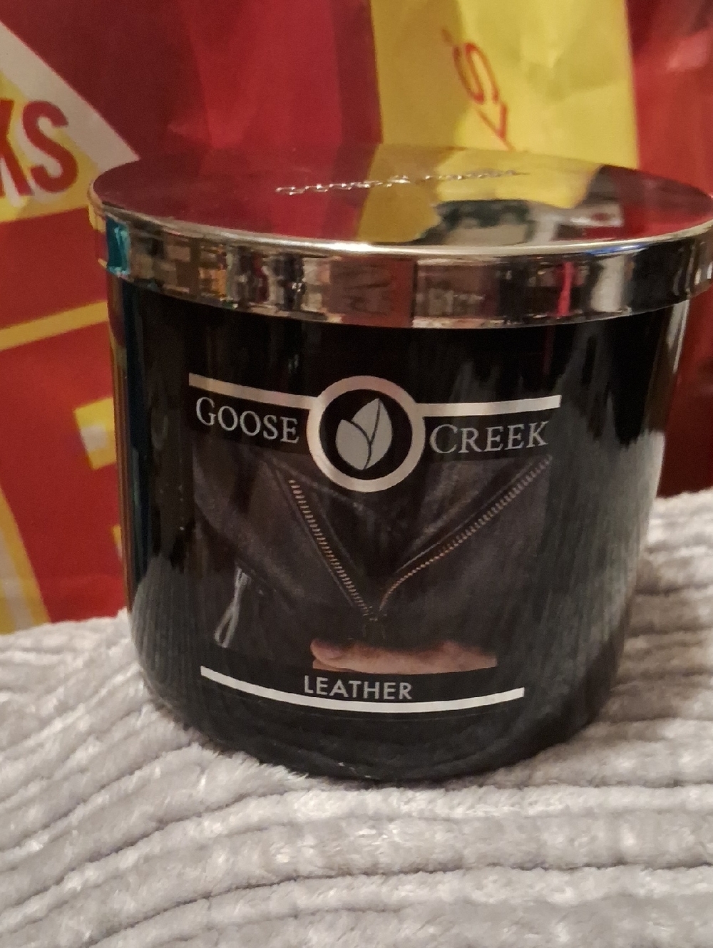 Goose Creek Leather Scented Candle - Black